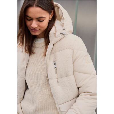 cecil Teddy Jacke mit Strukturmix - Weiß - Damen - Size: XL L XS M XXL cecil Teddy Jacke mit Strukturmix - Weiß - Damen - Size: XL L XS M XXL