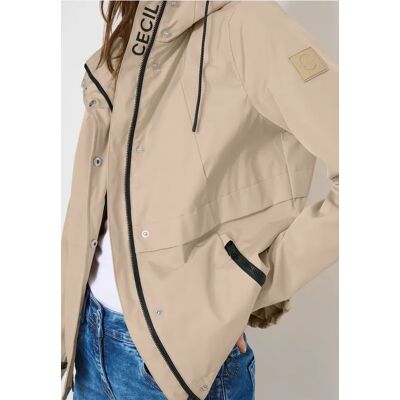 cecil Windbreaker mit Hoodie - Beige - Damen - Size: XXL L XL cecil Windbreaker mit Hoodie - Beige - Damen - Size: XXL L XL