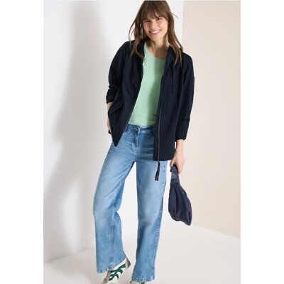 cecil Jacke mit Kapuze und Tunnelzug - Blau - Damen - Size: L M S XL XS cecil Jacke mit Kapuze und Tunnelzug - Blau - Damen - Size: L M S XL XS