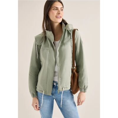cecil Jacke mit Kapuze und Tunnelzug - Grün - Damen - Size: L XXL XS S XL M cecil Jacke mit Kapuze und Tunnelzug - Grün - Damen - Size: L XXL XS S XL M