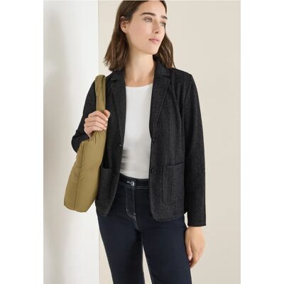 cecil Herringbone Blazer - Schwarz - Damen - Size: M S XL XXL L cecil Herringbone Blazer - Schwarz - Damen - Size: M S XL XXL L