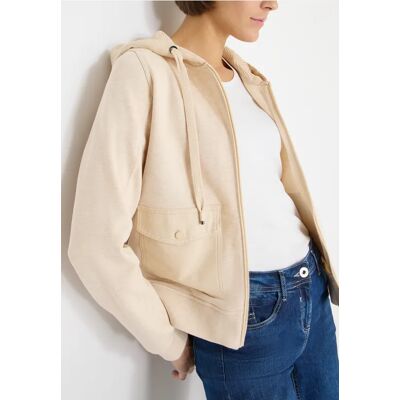 cecil Strukturmix Hoodie Jacke - Beige - Damen - Size: L S XL XXL XS cecil Strukturmix Hoodie Jacke - Beige - Damen - Size: L S XL XXL XS
