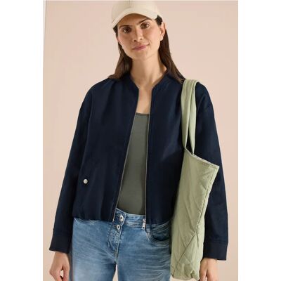 cecil Blouson aus Leinen mit Zipper - Blau - Damen - Size: M XXL XS XL L S cecil Blouson aus Leinen mit Zipper - Blau - Damen - Size: M XXL XS XL L S