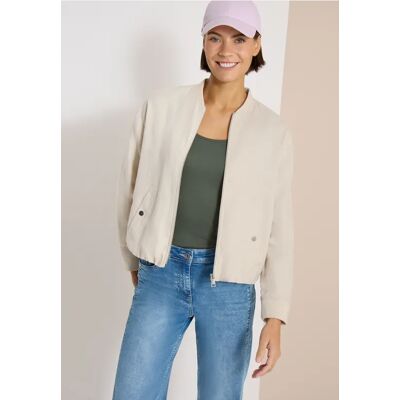 cecil Blouson aus Leinen mit Zipper - Beige - Damen - Size: L M XXL S XL cecil Blouson aus Leinen mit Zipper - Beige - Damen - Size: L M XXL S XL