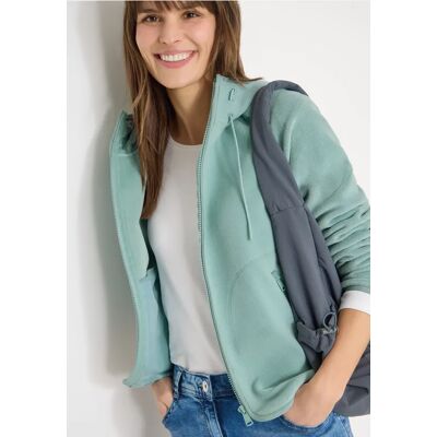 cecil Fleecejacke mit Hoodie - Grün - Damen - Size: XL S XS L M XXL cecil Fleecejacke mit Hoodie - Grün - Damen - Size: XL S XS L M XXL