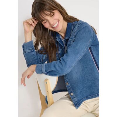 cecil Overshirt mit Knopfleiste - Blau - Damen - Size: XL XS S L XXL M cecil Overshirt mit Knopfleiste - Blau - Damen - Size: XL XS S L XXL M