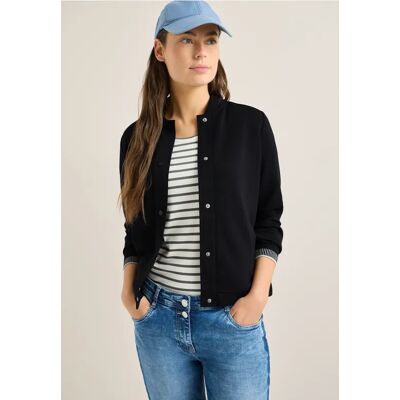 cecil Blouson im College-Look mit Knöpfen - Schwarz - Damen - Size: L S XS XL cecil Blouson im College-Look mit Knöpfen - Schwarz - Damen - Size: L S XS XL
