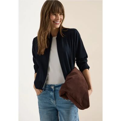 cecil Blouson mit Glitzerstreifen - Blau - Damen - Size: S XXL XS M L XL cecil Blouson mit Glitzerstreifen - Blau - Damen - Size: S XXL XS M L XL