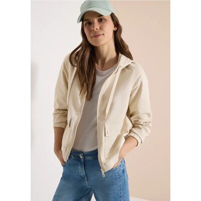 cecil Jacke mit Kapuze und Elastikbund - Beige - Damen - Size: M S XL XS L XXL cecil Jacke mit Kapuze und Elastikbund - Beige - Damen - Size: M S XL XS L XXL