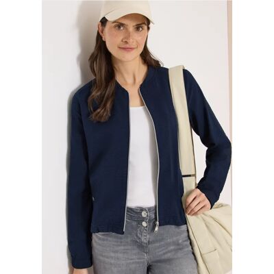 cecil Blouson in Seersuckerqualität mit Zipper - Blau - Damen - Size: S XL XXL L XS M cecil Blouson in Seersuckerqualität mit Zipper - Blau - Damen - Size: S XL XXL L XS M