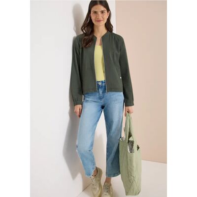 cecil Blouson in Seersuckerqualität mit Zipper - Grün - Damen - Size: 3XL XL L M S XXL XS cecil Blouson in Seersuckerqualität mit Zipper - Grün - Damen - Size: 3XL XL L M S XXL XS