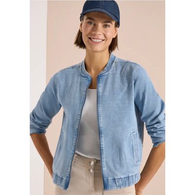 cecil Blouson in Jeansqualität mit Zipper - Blau - Damen - Size: L XXL XL XS S M cecil Blouson in Jeansqualität mit Zipper - Blau - Damen - Size: L XXL XL XS S M