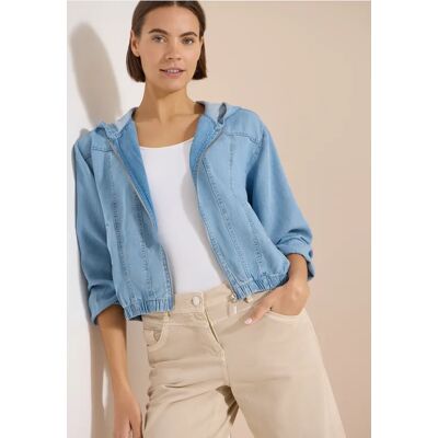 cecil Blouson im Denim-Look mit Zipper - Blau - Damen - Size: L S XXL XL XS M cecil Blouson im Denim-Look mit Zipper - Blau - Damen - Size: L S XXL XL XS M