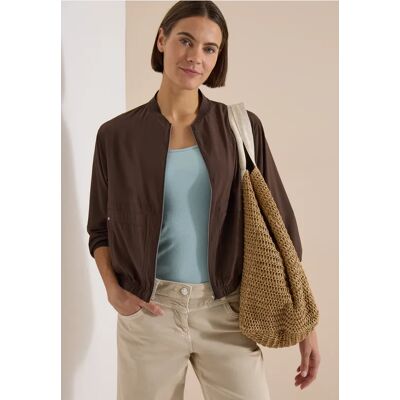 cecil Blouson in Unifarbe mit Zipper - Braun - Damen - Size: M XL XS XXL S L cecil Blouson in Unifarbe mit Zipper - Braun - Damen - Size: M XL XS XXL S L