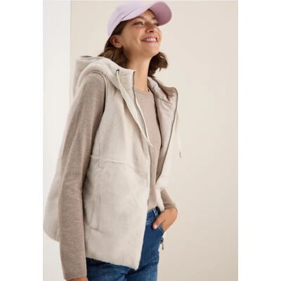 cecil Wendbare Fake Fur Weste - Weiß - Damen - Size: XXL XL M L cecil Wendbare Fake Fur Weste - Weiß - Damen - Size: XXL XL M L