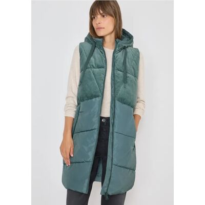 cecil Cordmix Puffer Weste - Grün - Damen - Size: M XL XXL XS L S cecil Cordmix Puffer Weste - Grün - Damen - Size: M XL XXL XS L S