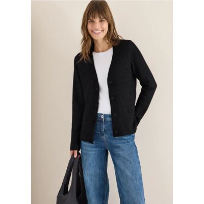 cecil Cardigan mit Strukturdetail - Schwarz - Damen - Size: XXL L XL cecil Cardigan mit Strukturdetail - Schwarz - Damen - Size: XXL L XL