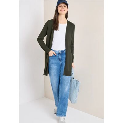 cecil Basic Cardigan in langer Passform - Grün - Damen - Size: XS S M XL XXL L cecil Basic Cardigan in langer Passform - Grün - Damen - Size: XS S M XL XXL L