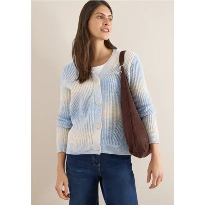 cecil Space Dye V-Neck Cardigan - Blau - Damen - Size: L S XXL M XL cecil Space Dye V-Neck Cardigan - Blau - Damen - Size: L S XXL M XL