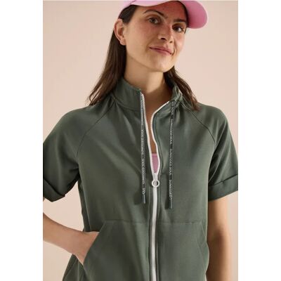 cecil Kurzarm Sweatjacke mit Zipper - Grün - Damen - Size: 3XL L XXL M XL S XS cecil Kurzarm Sweatjacke mit Zipper - Grün - Damen - Size: 3XL L XXL M XL S XS