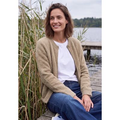 cecil Federgarn Cardigan mit Rundhals - Braun - Damen - Size: S XXL XS XL M L cecil Federgarn Cardigan mit Rundhals - Braun - Damen - Size: S XXL XS XL M L