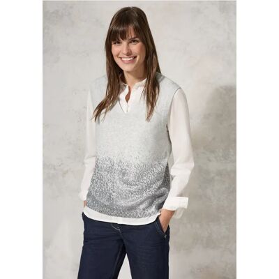 cecil Pullunder mit Folien-Print - Grau - Damen - Size: M XL XXL L XS cecil Pullunder mit Folien-Print - Grau - Damen - Size: M XL XXL L XS