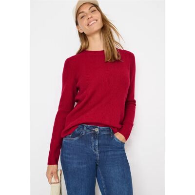 cecil Pullover mit Strukturdetails - Rot - Damen - Size: XXL L XL cecil Pullover mit Strukturdetails - Rot - Damen - Size: XXL L XL