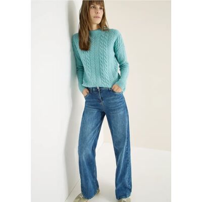 cecil Pullover mit Strickmuster - Grün - Damen - Size: XS M L XL XXL cecil Pullover mit Strickmuster - Grün - Damen - Size: XS M L XL XXL