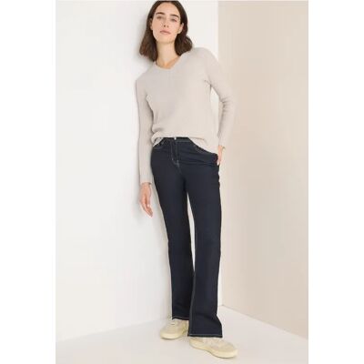 cecil Bouclé V-Neck Pullover - Grau - Damen - Size: XS S XL L XXL M cecil Bouclé V-Neck Pullover - Grau - Damen - Size: XS S XL L XXL M