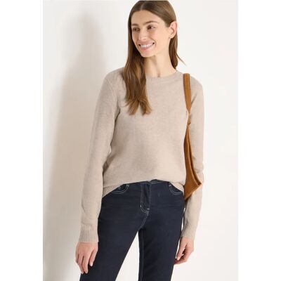cecil Softer Pullover in Unifarbe - Beige - Damen - Size: L XS XL M S XXL cecil Softer Pullover in Unifarbe - Beige - Damen - Size: L XS XL M S XXL