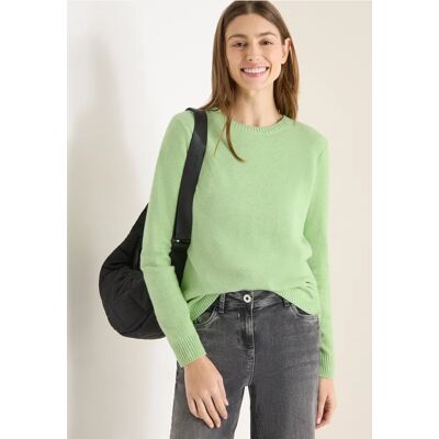 cecil Softer Pullover in Unifarbe - Grün - Damen - Size: L XL XS XXL S M cecil Softer Pullover in Unifarbe - Grün - Damen - Size: L XL XS XXL S M
