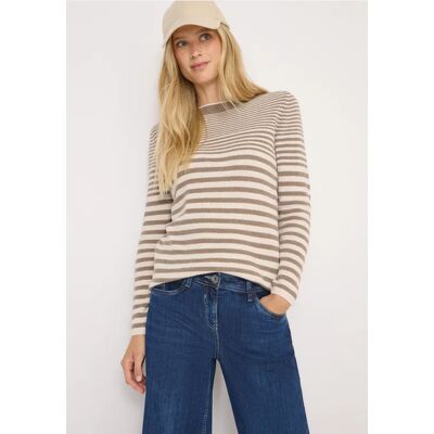 cecil Gestreifter Pullover - Braun - Damen - Size: XL XXL M L 3XL cecil Gestreifter Pullover - Braun - Damen - Size: XL XXL M L 3XL