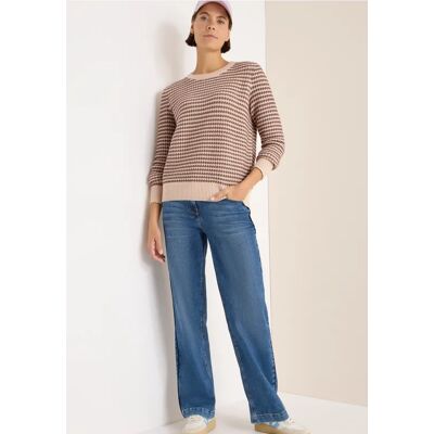 cecil Two-Tone Strukturpullover - Braun - Damen - Size: 3XL XL S L M XXL cecil Two-Tone Strukturpullover - Braun - Damen - Size: 3XL XL S L M XXL