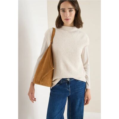 cecil Pullunder mit Strickdetail - Beige - Damen - Size: XXL XL XS L M cecil Pullunder mit Strickdetail - Beige - Damen - Size: XXL XL XS L M
