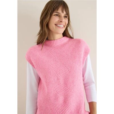 cecil Pullunder mit Strickdetail - Rosa - Damen - Size: XL XXL L cecil Pullunder mit Strickdetail - Rosa - Damen - Size: XL XXL L