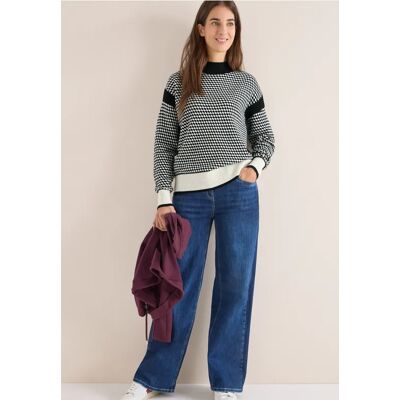 cecil Struktur-Pullover - Schwarz - Damen - Size: M XL XXL L cecil Struktur-Pullover - Schwarz - Damen - Size: M XL XXL L