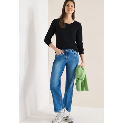 cecil Langarm Pullover mit Rippdetail - Schwarz - Damen - Size: XS L S XL XXL M cecil Langarm Pullover mit Rippdetail - Schwarz - Damen - Size: XS L S XL XXL M