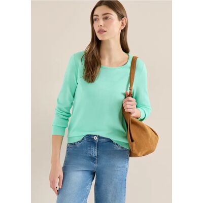 cecil Langarm Pullover mit Rippdetail - Grün - Damen - Size: 3XL XXL XL L S M cecil Langarm Pullover mit Rippdetail - Grün - Damen - Size: 3XL XXL XL L S M