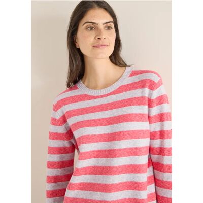 cecil Gestreifter Melange Pullover - Orange - Damen - Size: L XXL XL cecil Gestreifter Melange Pullover - Orange - Damen - Size: L XXL XL