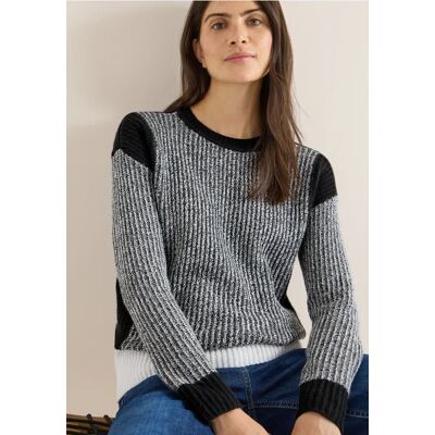 cecil Softer Mouliné Pullover - Schwarz - Damen - Size: XL S L M XXL XS cecil Softer Mouliné Pullover - Schwarz - Damen - Size: XL S L M XXL XS
