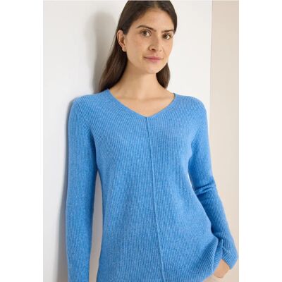 cecil V-Neck Pullover - Blau - Damen - Size: XXL XL S M L XS cecil V-Neck Pullover - Blau - Damen - Size: XXL XL S M L XS