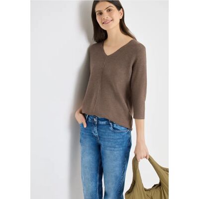 cecil 3/4-Arm Pullover mit Struktur - Braun - Damen - Size: S XXL XL XS L M cecil 3/4-Arm Pullover mit Struktur - Braun - Damen - Size: S XXL XL XS L M