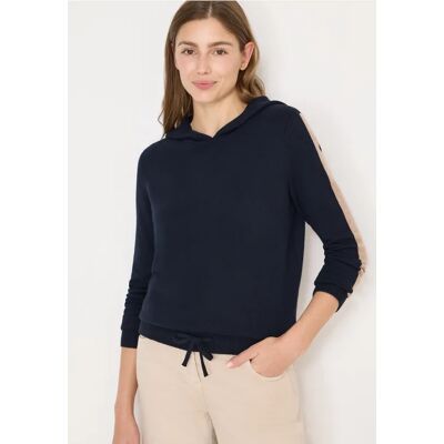 cecil Hoodie mit Gallonstreifen - Blau - Damen - Size: XS XL M XXL L S cecil Hoodie mit Gallonstreifen - Blau - Damen - Size: XS XL M XXL L S