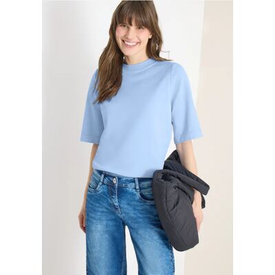 cecil Kurzarm Sweatshirt im Garment dye Look - Blau - Damen - Size: L XL cecil Kurzarm Sweatshirt im Garment dye Look - Blau - Damen - Size: L XL