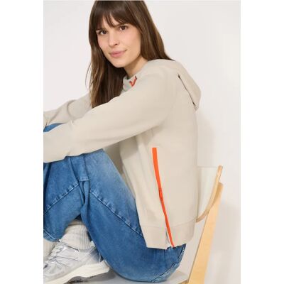 cecil Hoodie mit Zipper-Details - Beige - Damen - Size: L XL cecil Hoodie mit Zipper-Details - Beige - Damen - Size: L XL
