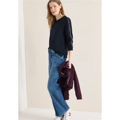 cecil Shirt mit Ärmeldetail - Blau - Damen - Size: M S XS XL L XXL cecil Shirt mit Ärmeldetail - Blau - Damen - Size: M S XS XL L XXL