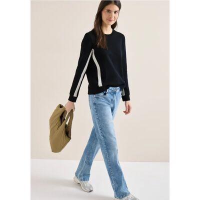 cecil Sweatshirt mit Colorblock Details - Blau - Damen - Size: XL XS 3XL S L M XXL cecil Sweatshirt mit Colorblock Details - Blau - Damen - Size: XL XS 3XL S L M XXL