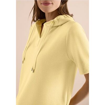cecil Kurzarm Sweatshirt mit Kapuze - Gelb - Damen - Size: L XL XS XXL S M cecil Kurzarm Sweatshirt mit Kapuze - Gelb - Damen - Size: L XL XS XXL S M