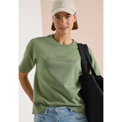 cecil Kurzarm Sweatshirt mit Embroidery - Grün - Damen - Size: XL S XXL M XS L cecil Kurzarm Sweatshirt mit Embroidery - Grün - Damen - Size: XL S XXL M XS L