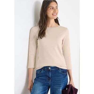 cecil Basic Shirt in Unifarbe - Beige - Damen - Size: XS S M XXL XL L cecil Basic Shirt in Unifarbe - Beige - Damen - Size: XS S M XXL XL L